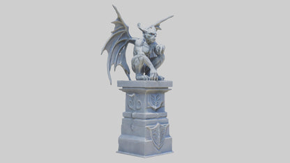 Gargoyle Guardian statue model 3D model