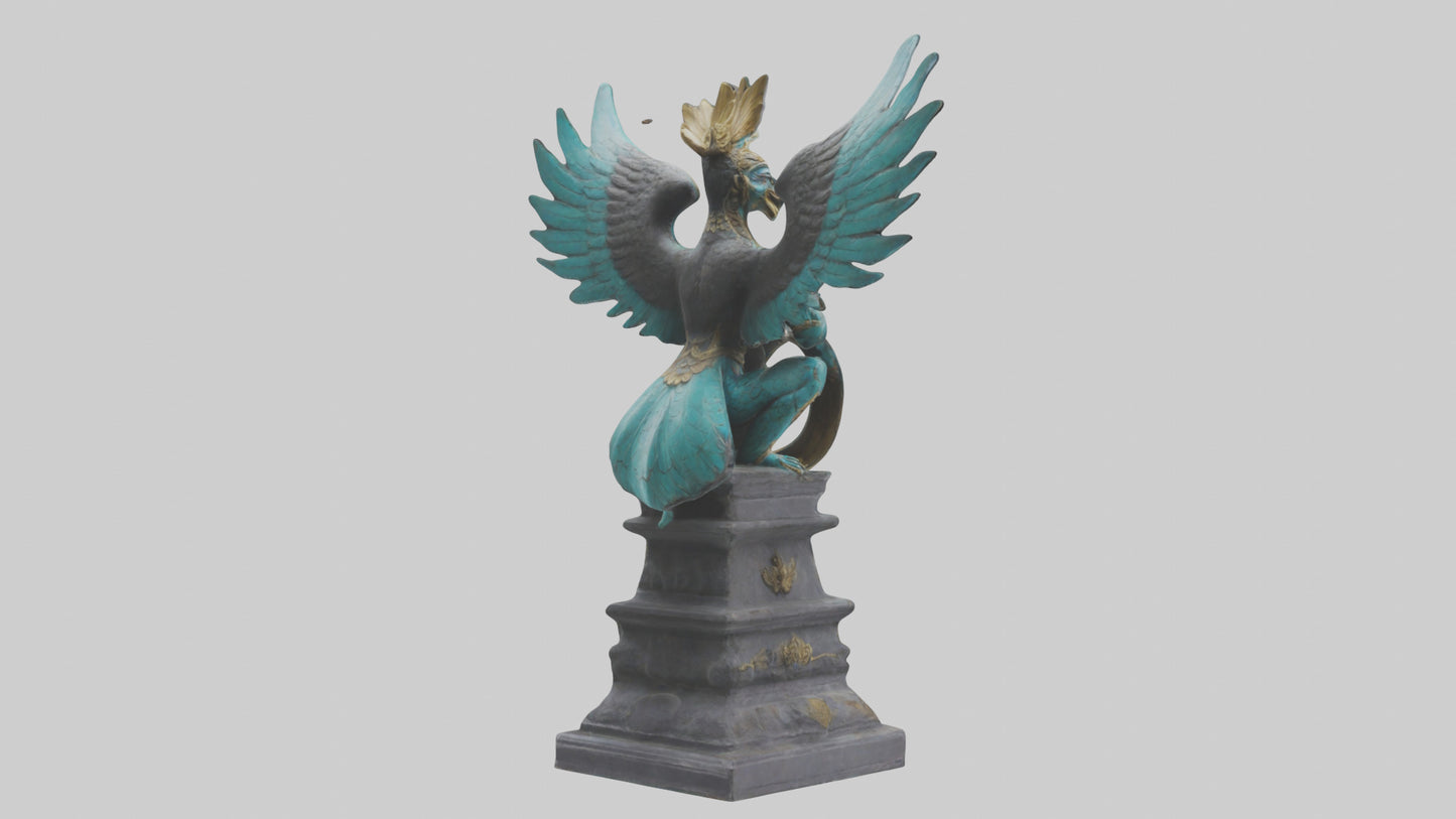 3D model Garuda statue model VR / AR / low-poly
