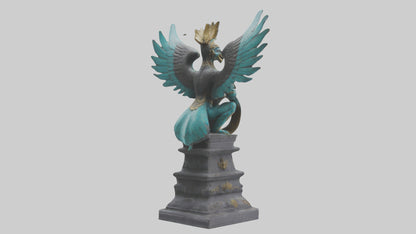 3D model Garuda statue model VR / AR / low-poly