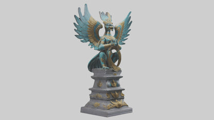 3D model Garuda statue model VR / AR / low-poly
