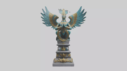 3D model Garuda statue model VR / AR / low-poly