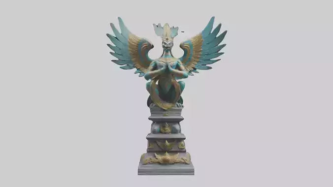 3D model Garuda statue model VR / AR / low-poly