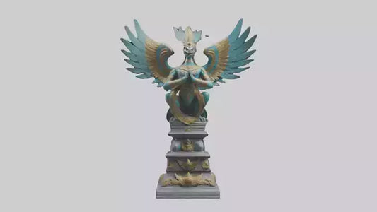 3D model Garuda statue model VR / AR / low-poly