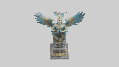 3D model Garuda statue model VR / AR / low-poly