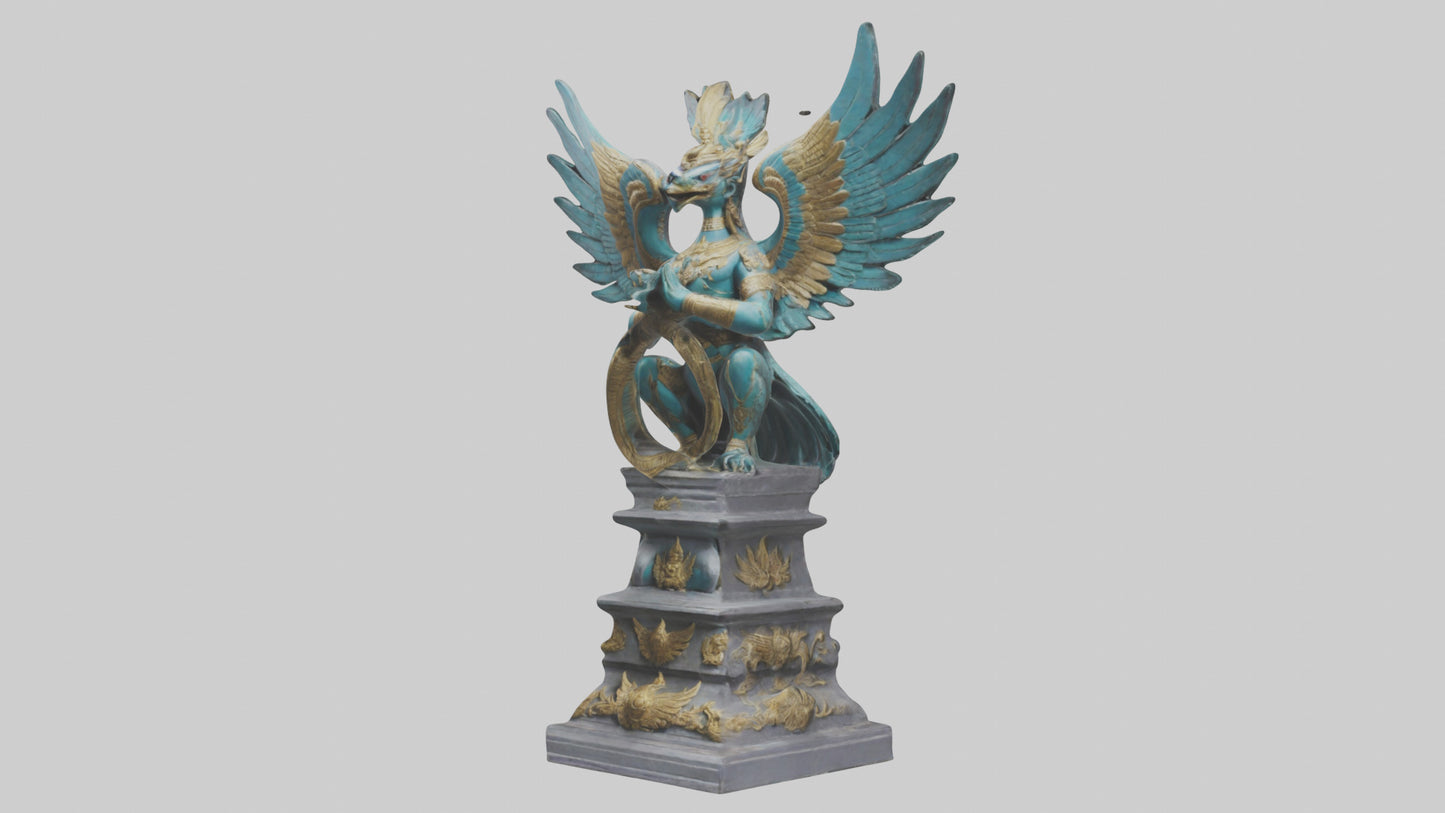 3D model Garuda statue model VR / AR / low-poly