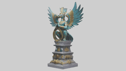 3D model Garuda statue model VR / AR / low-poly