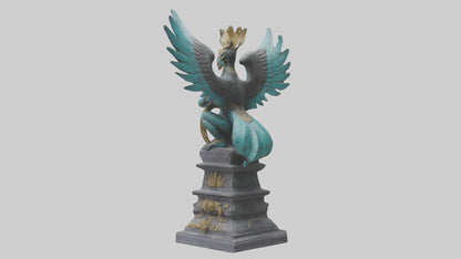3D model Garuda statue model VR / AR / low-poly