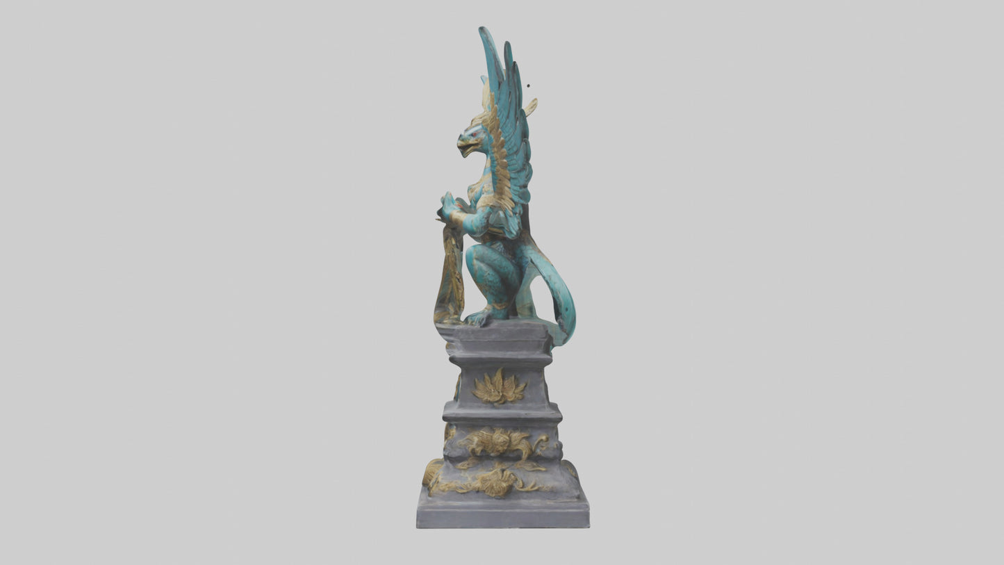 3D model Garuda statue model VR / AR / low-poly