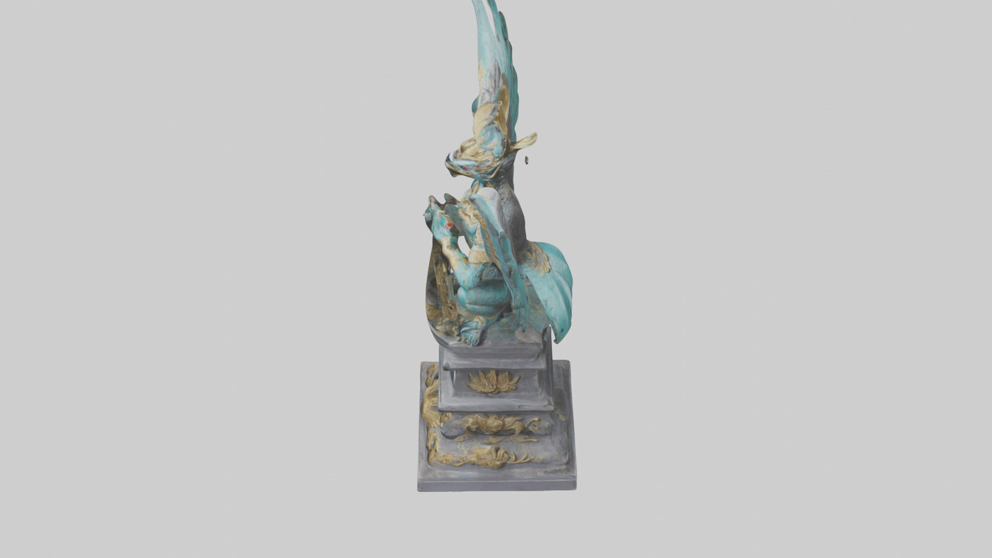 3D model Garuda statue model VR / AR / low-poly
