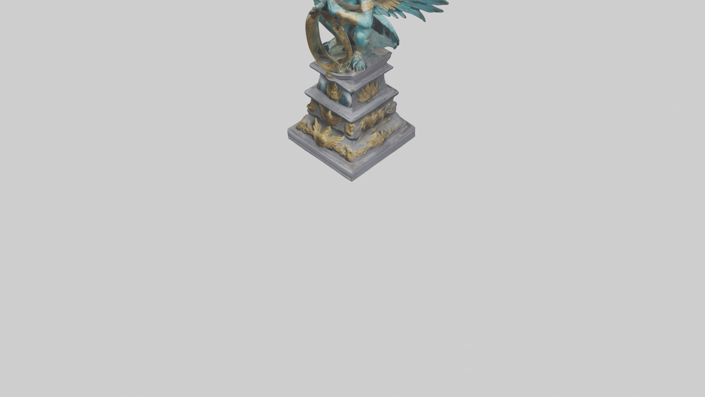 3D model Garuda statue model VR / AR / low-poly