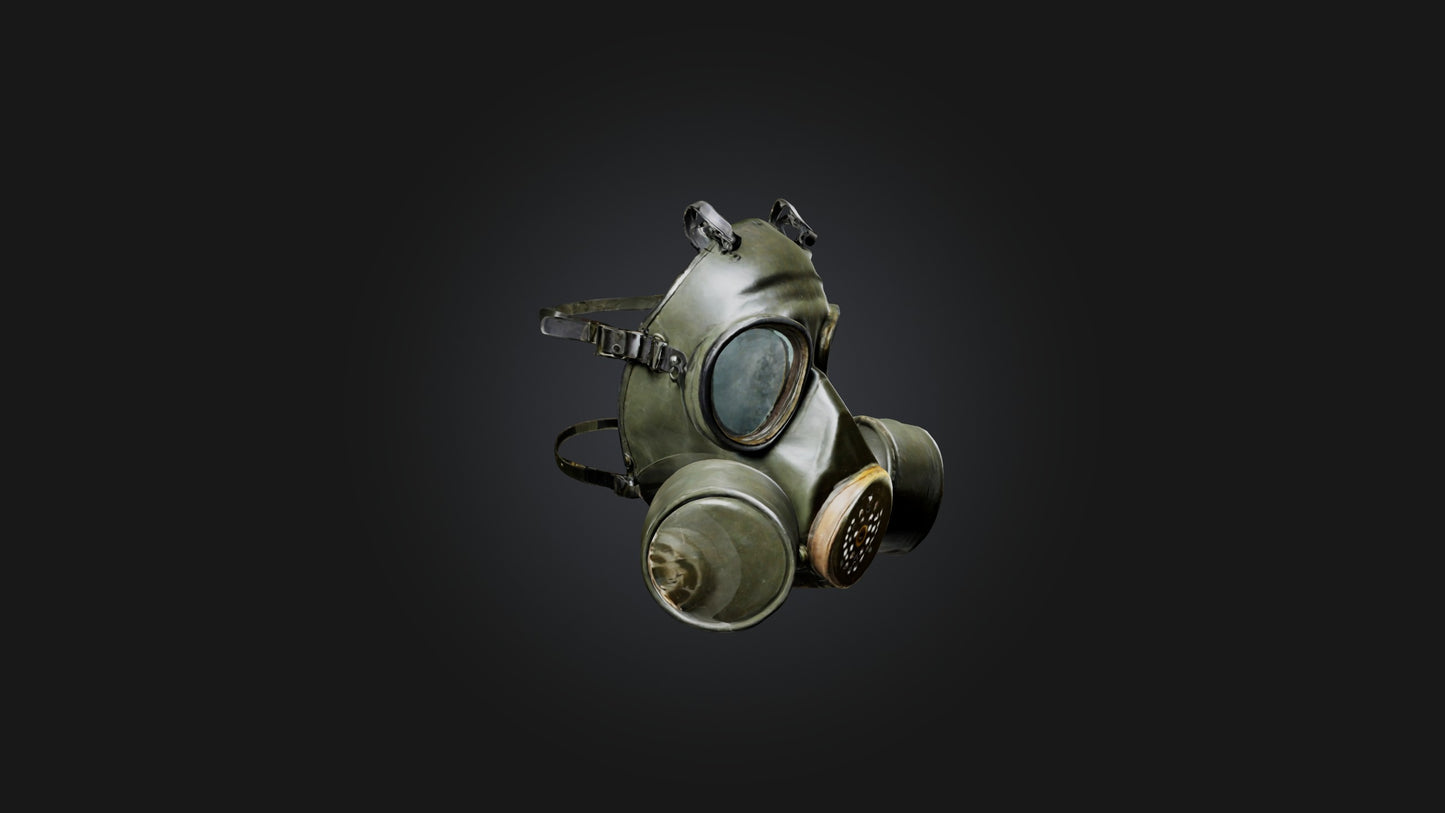 3D model Gas Mask VR / AR / low-poly