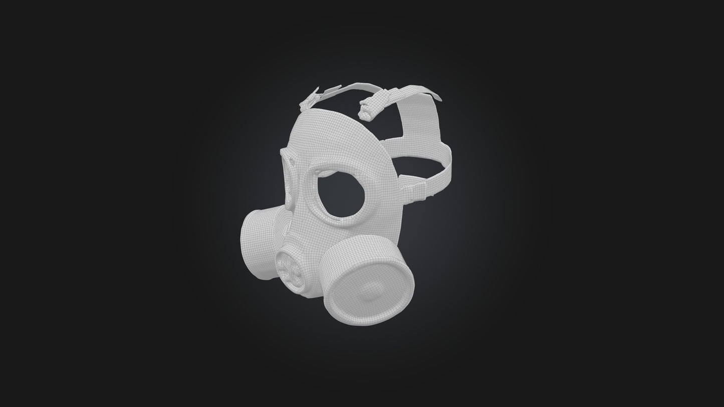 3D model Gas Mask VR / AR / low-poly