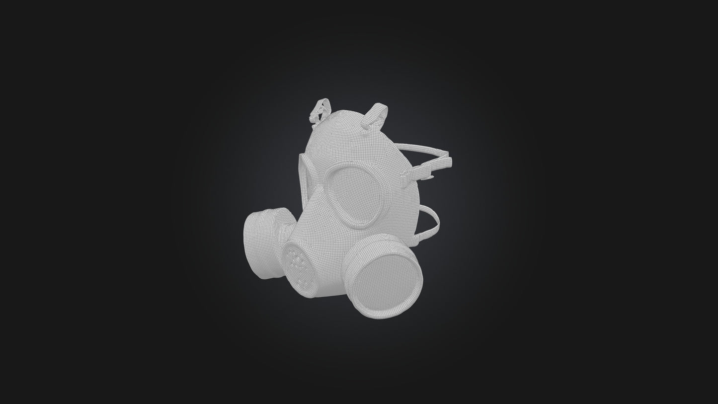 3D model Gas Mask VR / AR / low-poly
