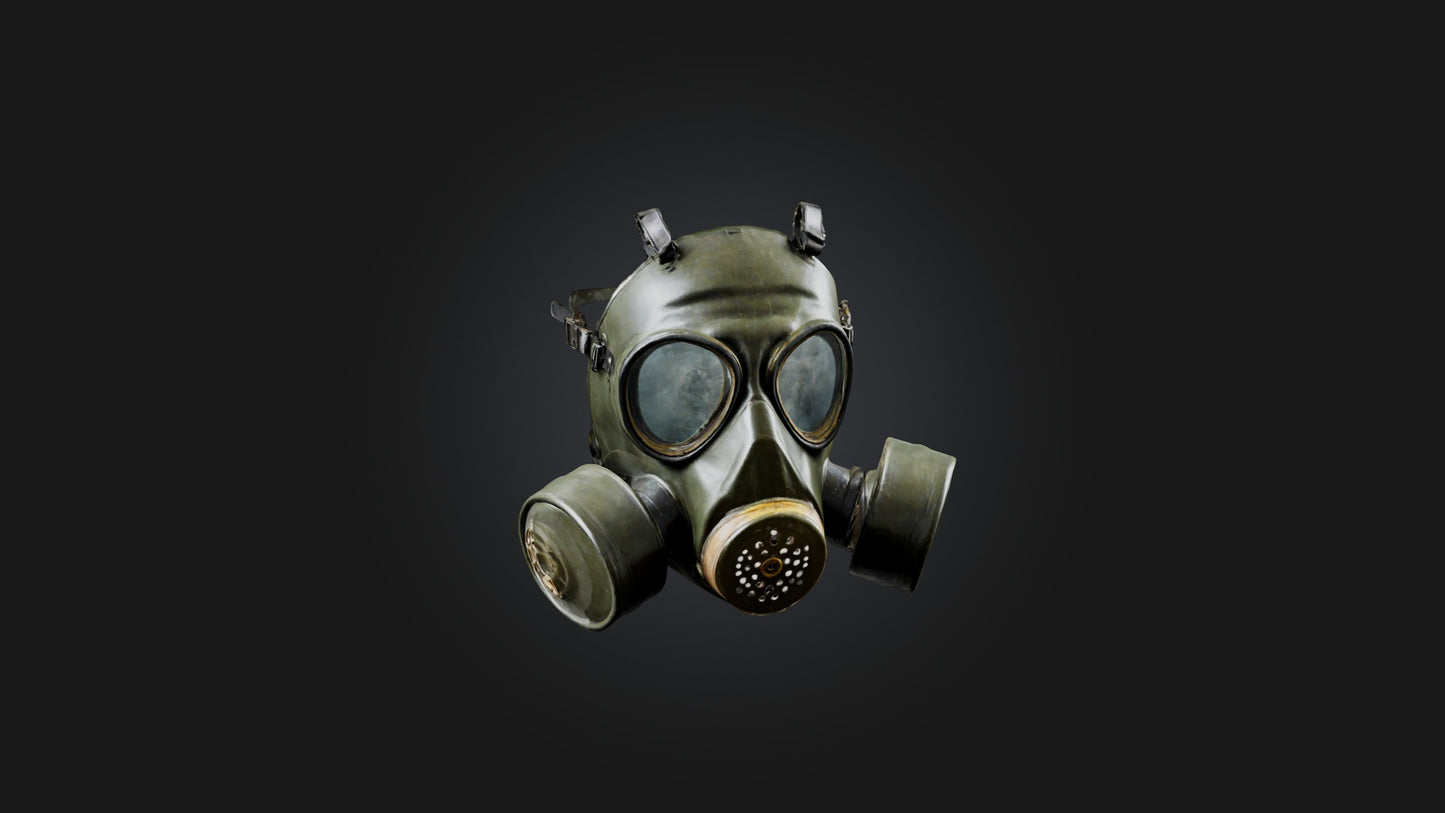3D model Gas Mask VR / AR / low-poly