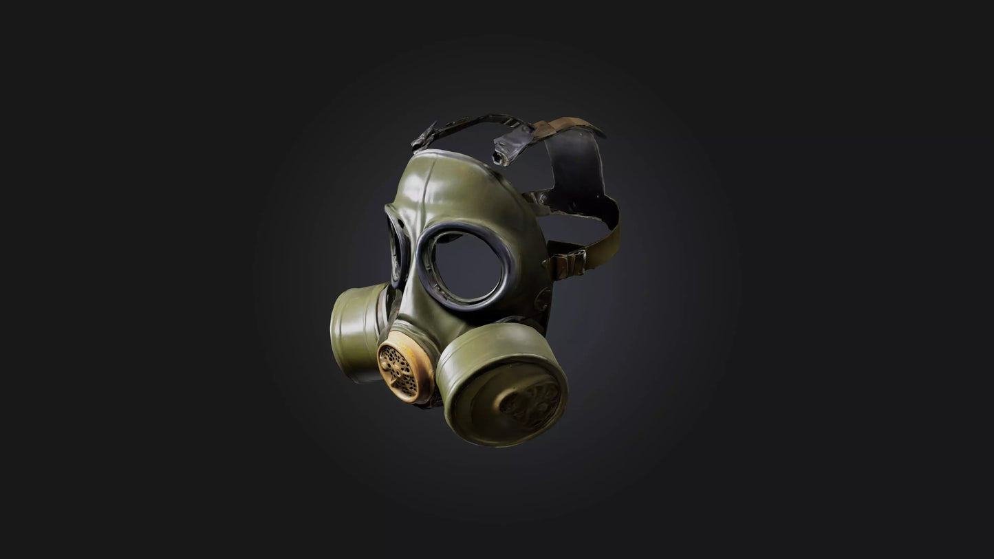 3D model Gas Mask VR / AR / low-poly