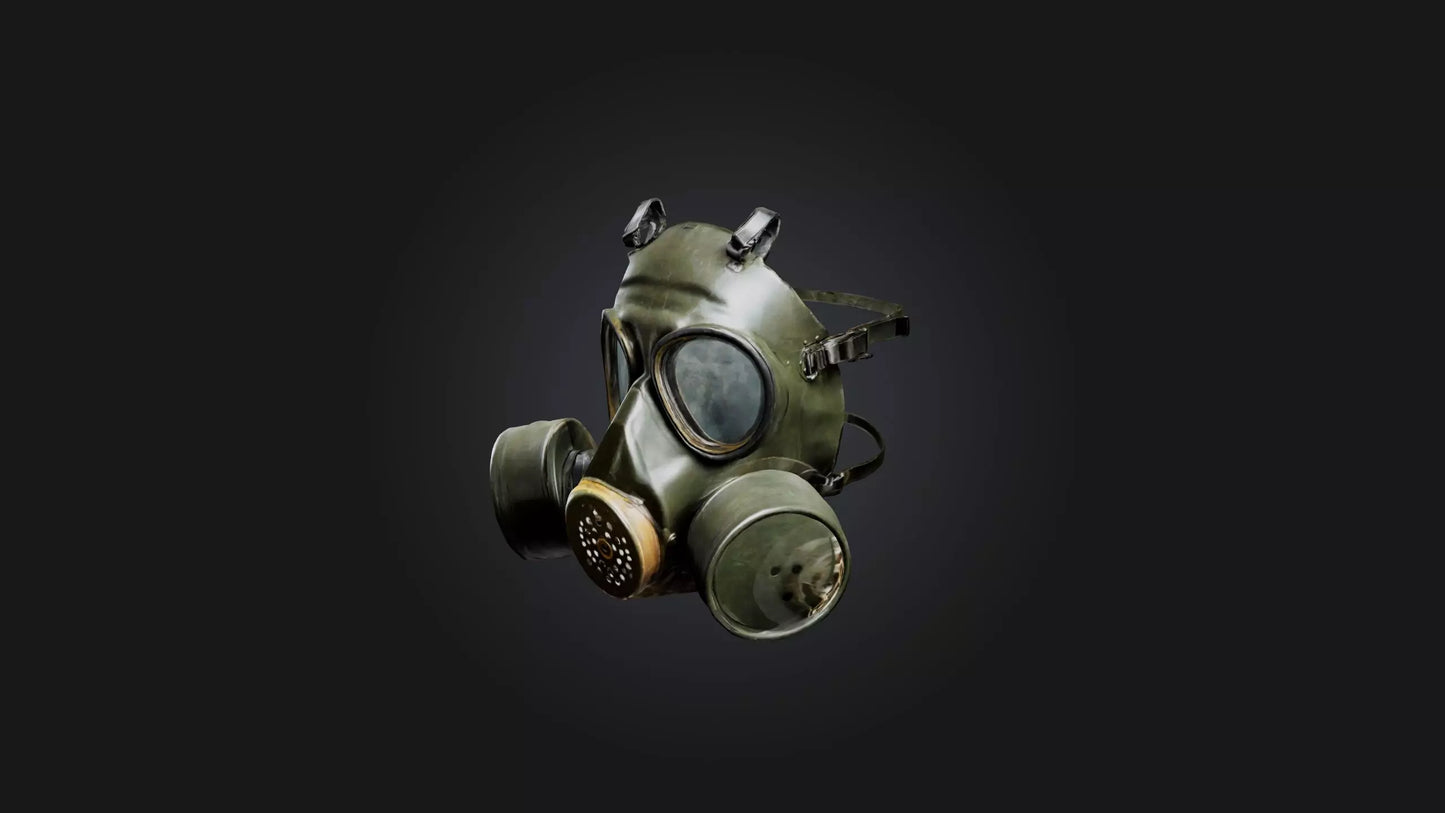 3D model Gas Mask VR / AR / low-poly