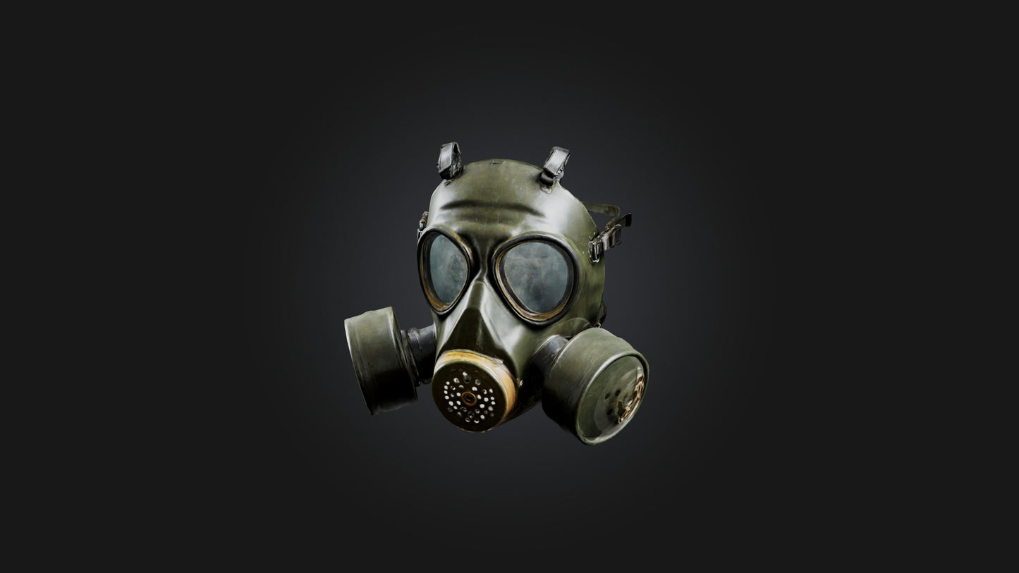 3D model Gas Mask VR / AR / low-poly