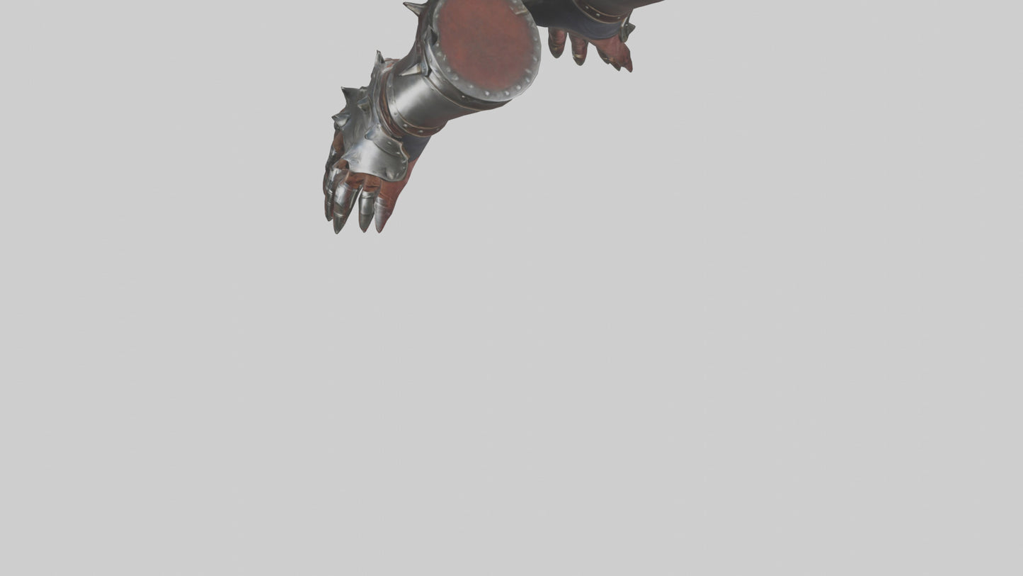 3D model Gauntlets model VR / AR / low-poly