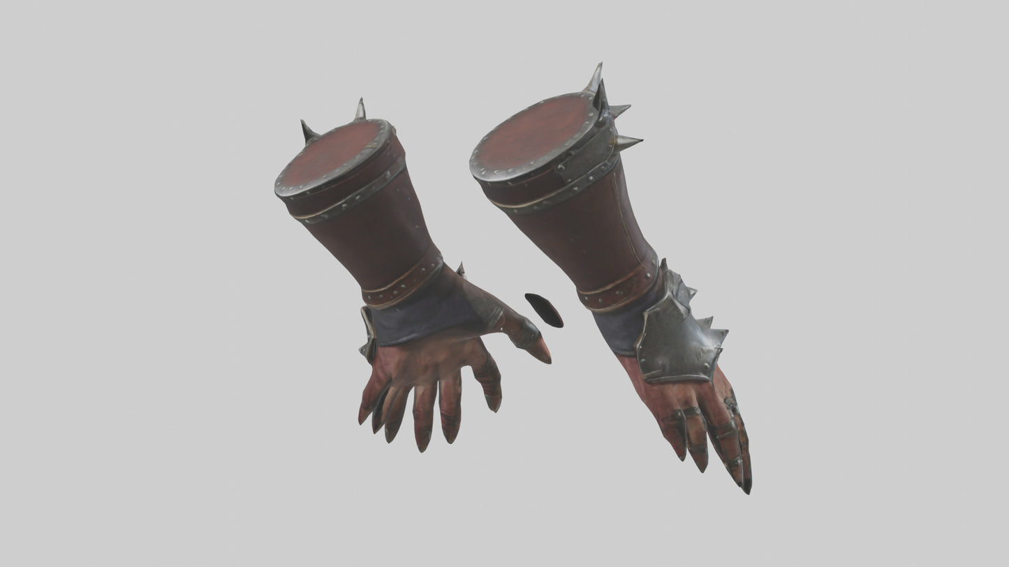 3D model Gauntlets model VR / AR / low-poly