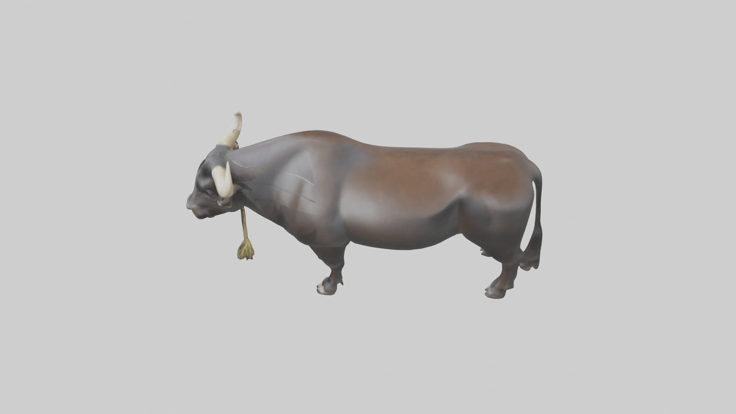 Gaur grazing model 3D model