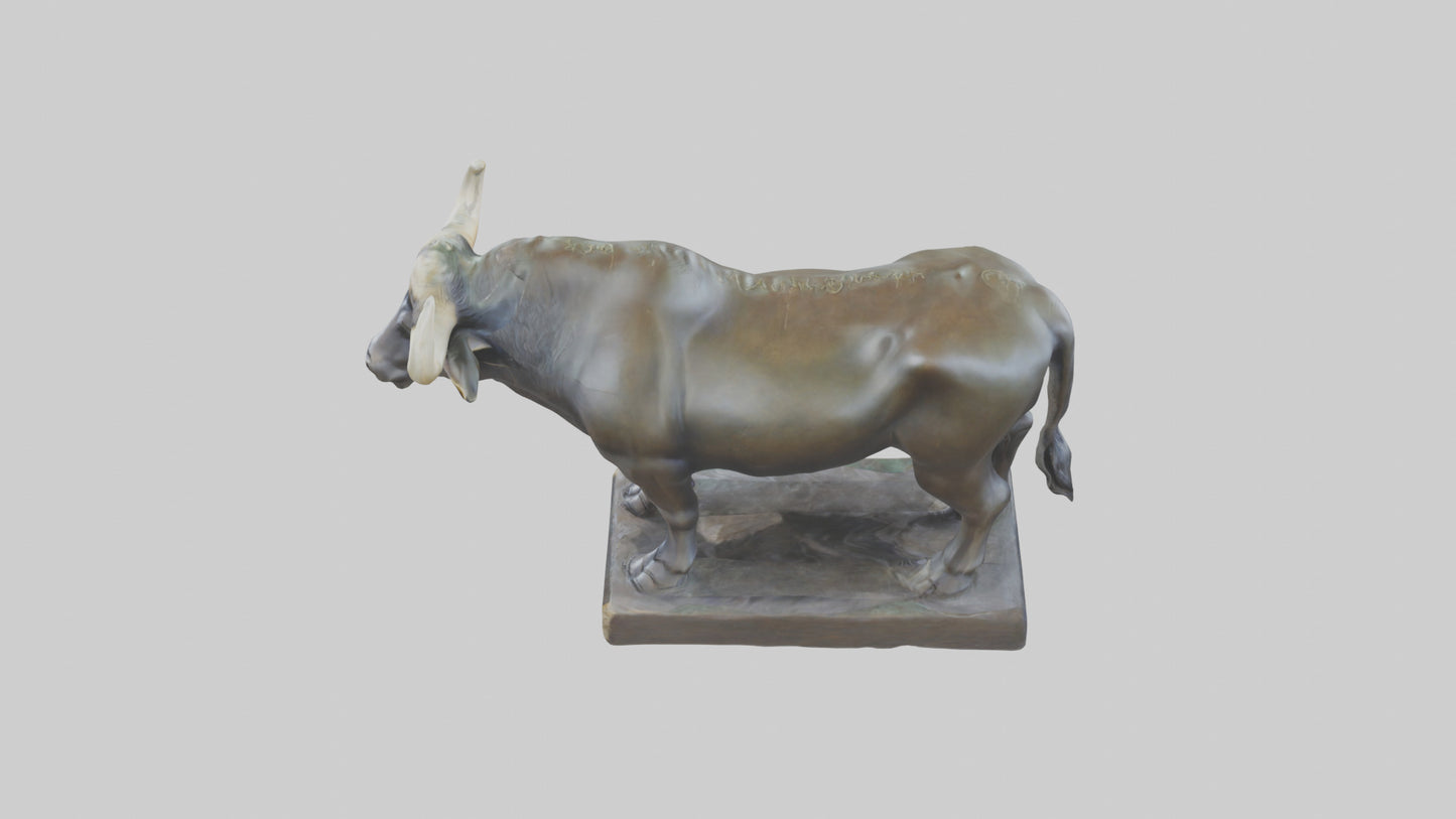 Gaur statue model 3D model