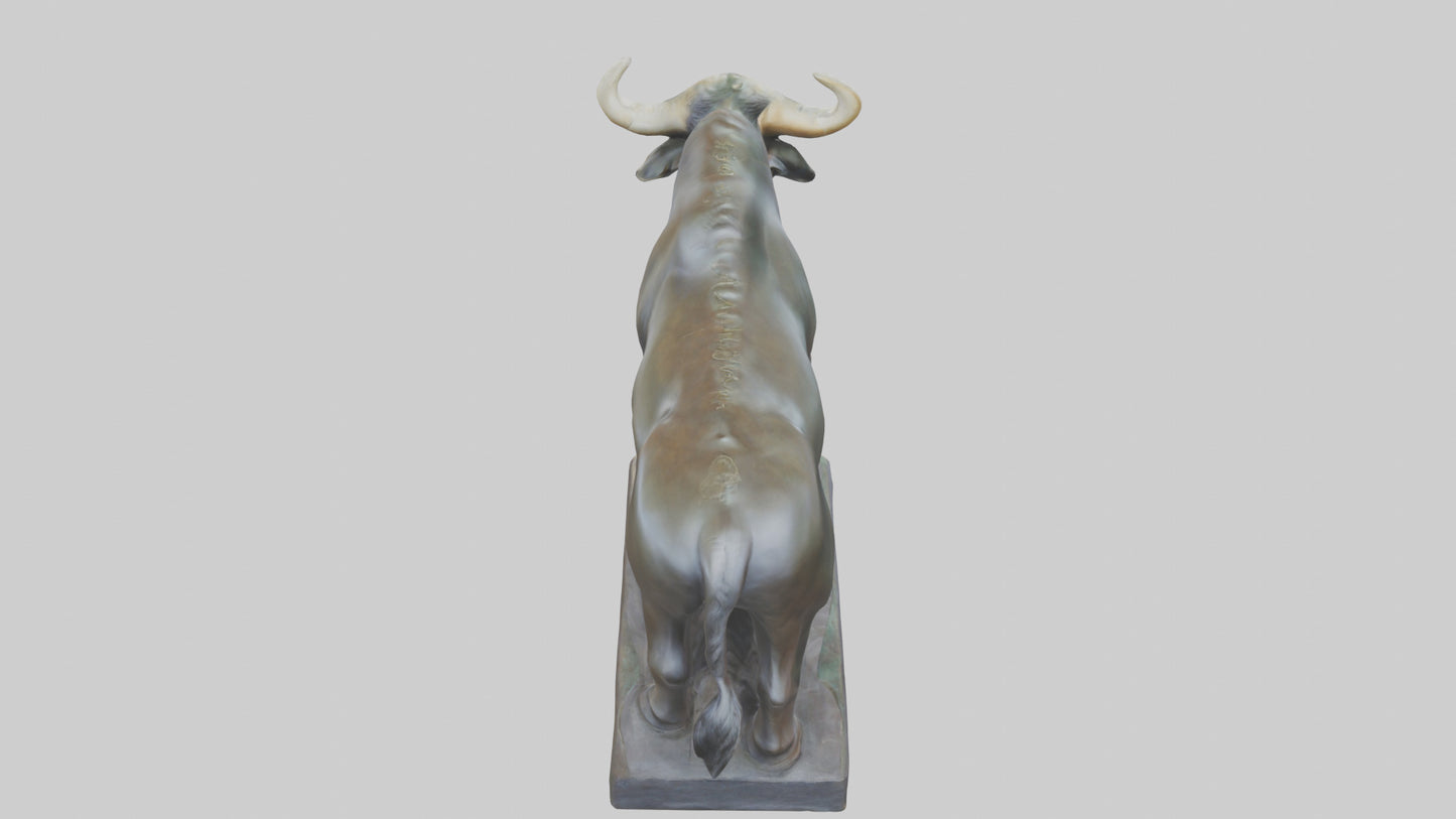 Gaur statue model 3D model