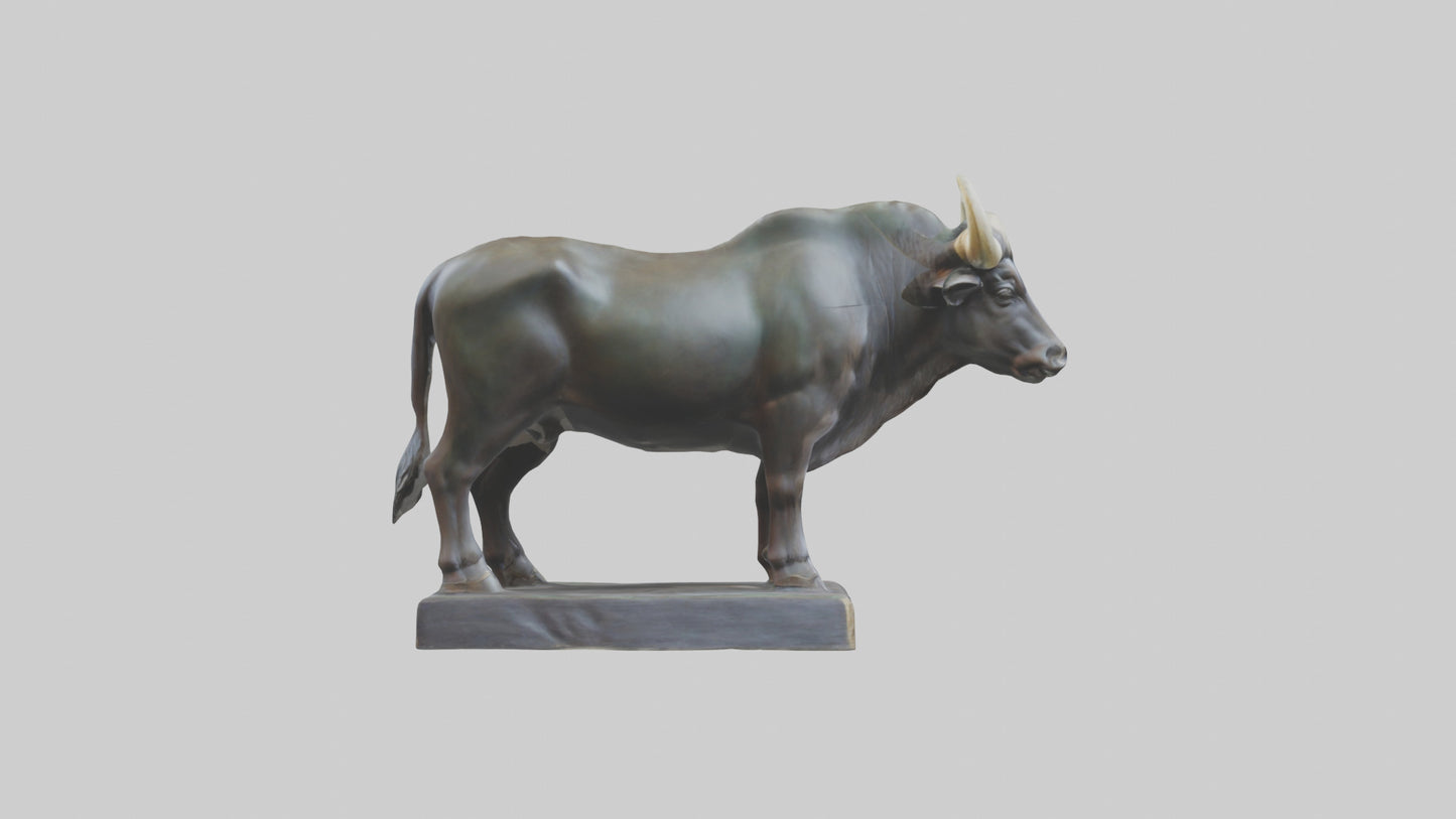 Gaur statue model 3D model