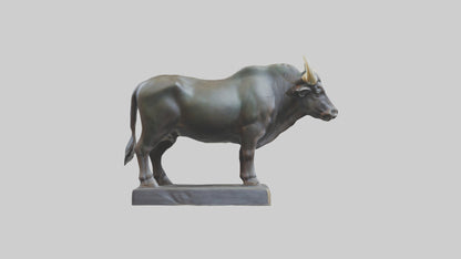 Gaur statue model 3D model