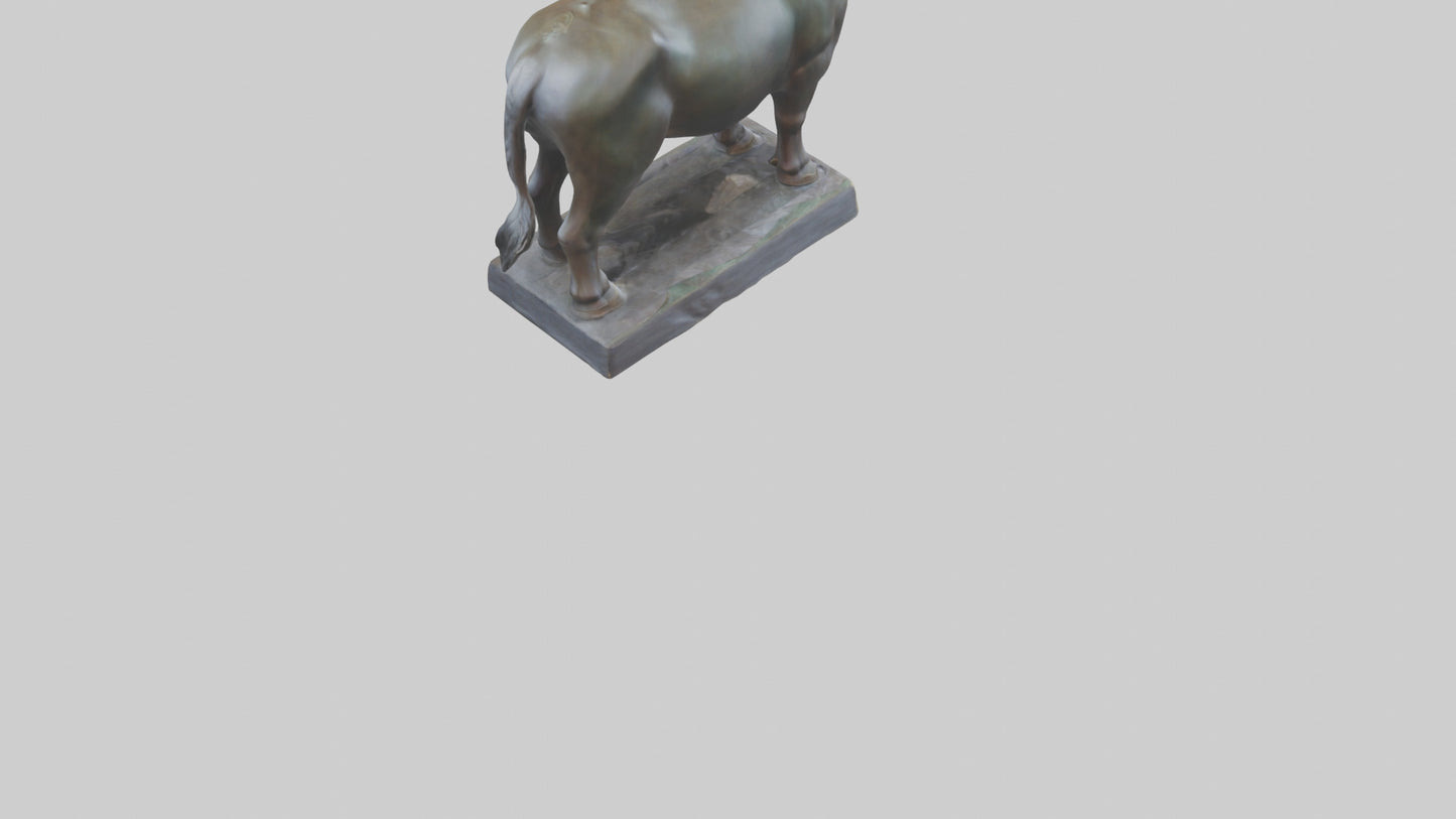 Gaur statue model 3D model
