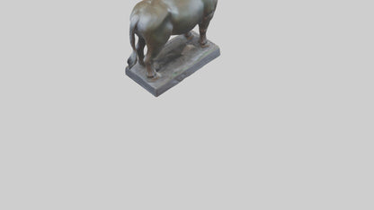 Gaur statue model 3D model
