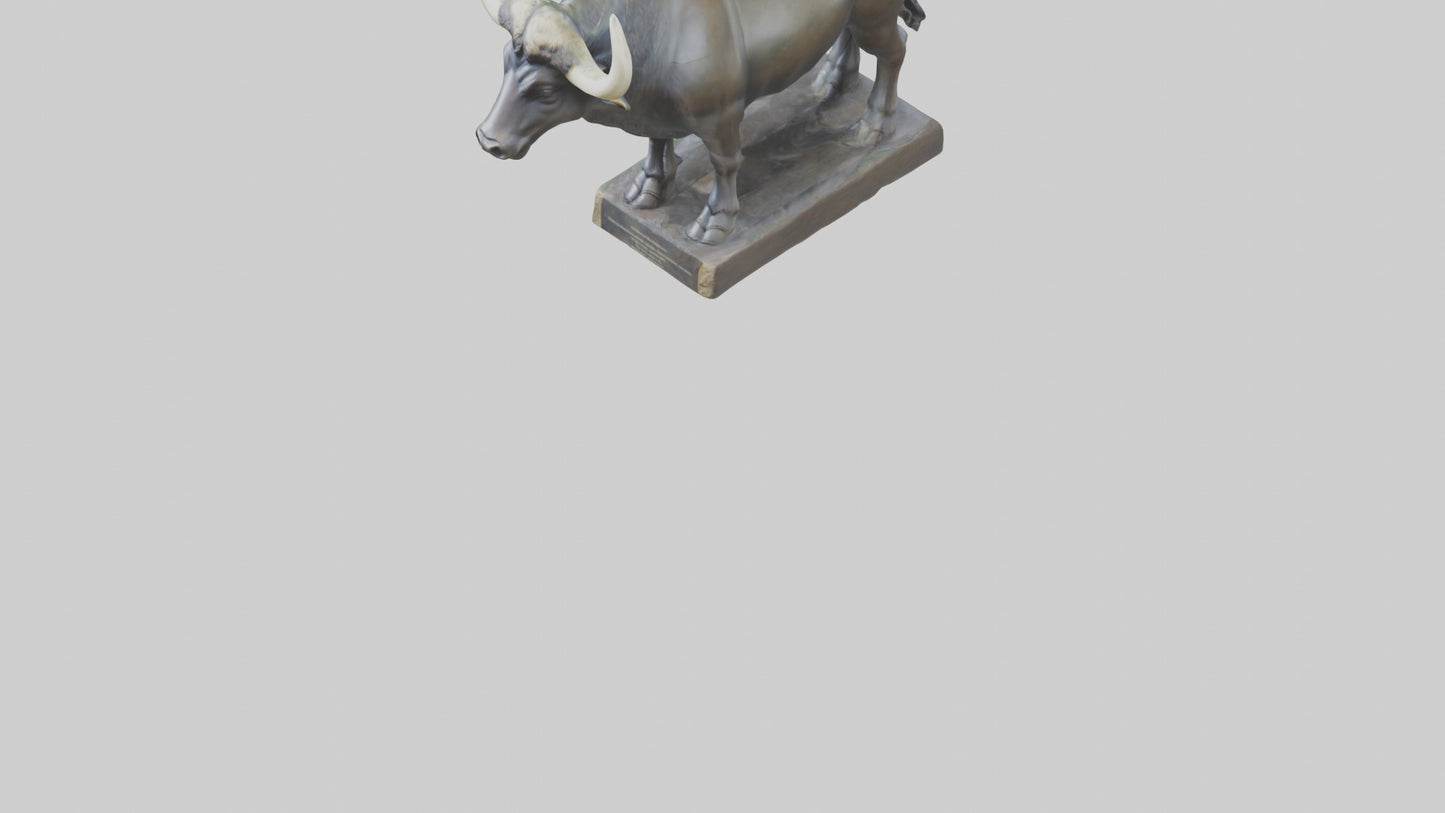 Gaur statue model 3D model
