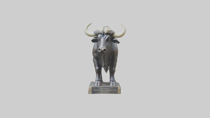 Gaur statue model 3D model