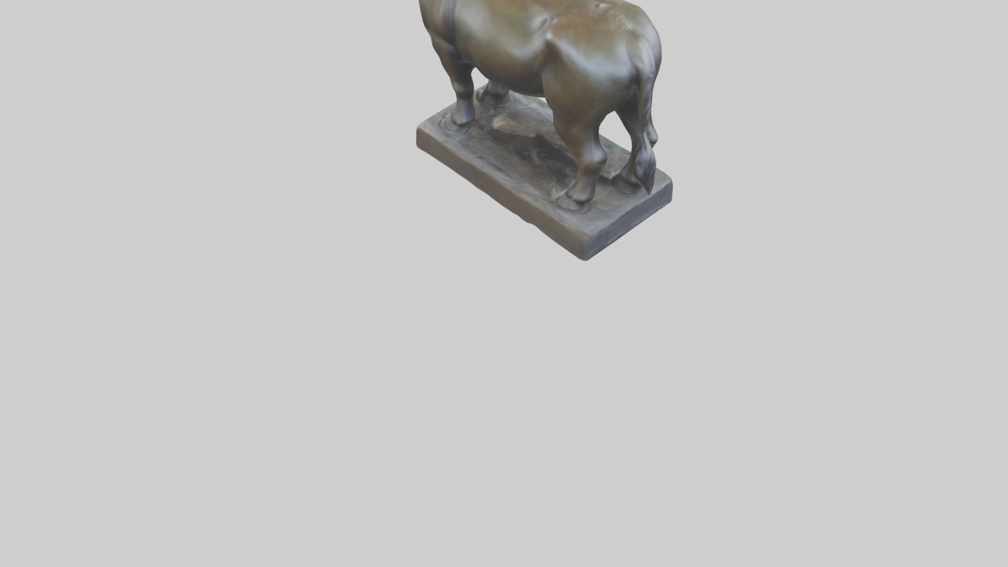 Gaur statue model 3D model