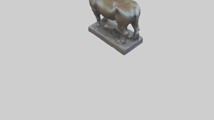 Gaur statue model 3D model