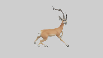 3D model Gazelle bounding model VR / AR / low-poly