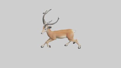 3D model Gazelle bounding model VR / AR / low-poly