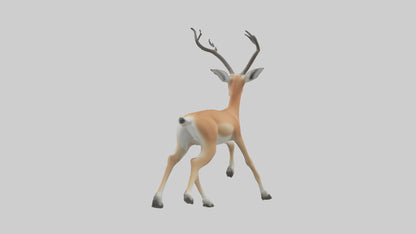 3D model Gazelle bounding model VR / AR / low-poly