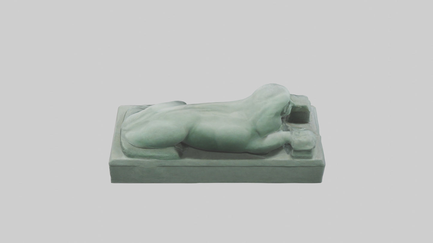 3D model Geb statue model VR / AR / low-poly