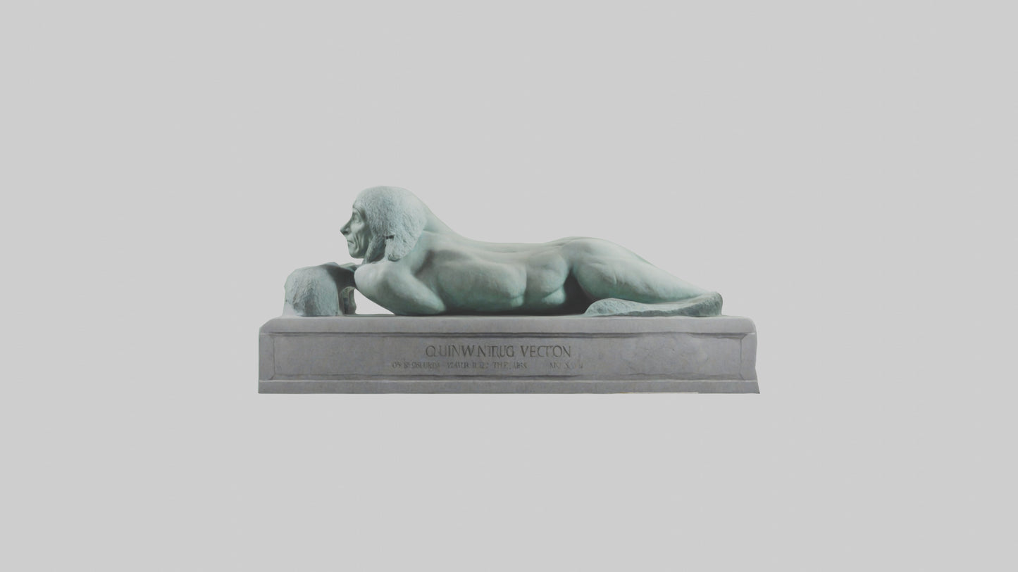 3D model Geb statue model VR / AR / low-poly