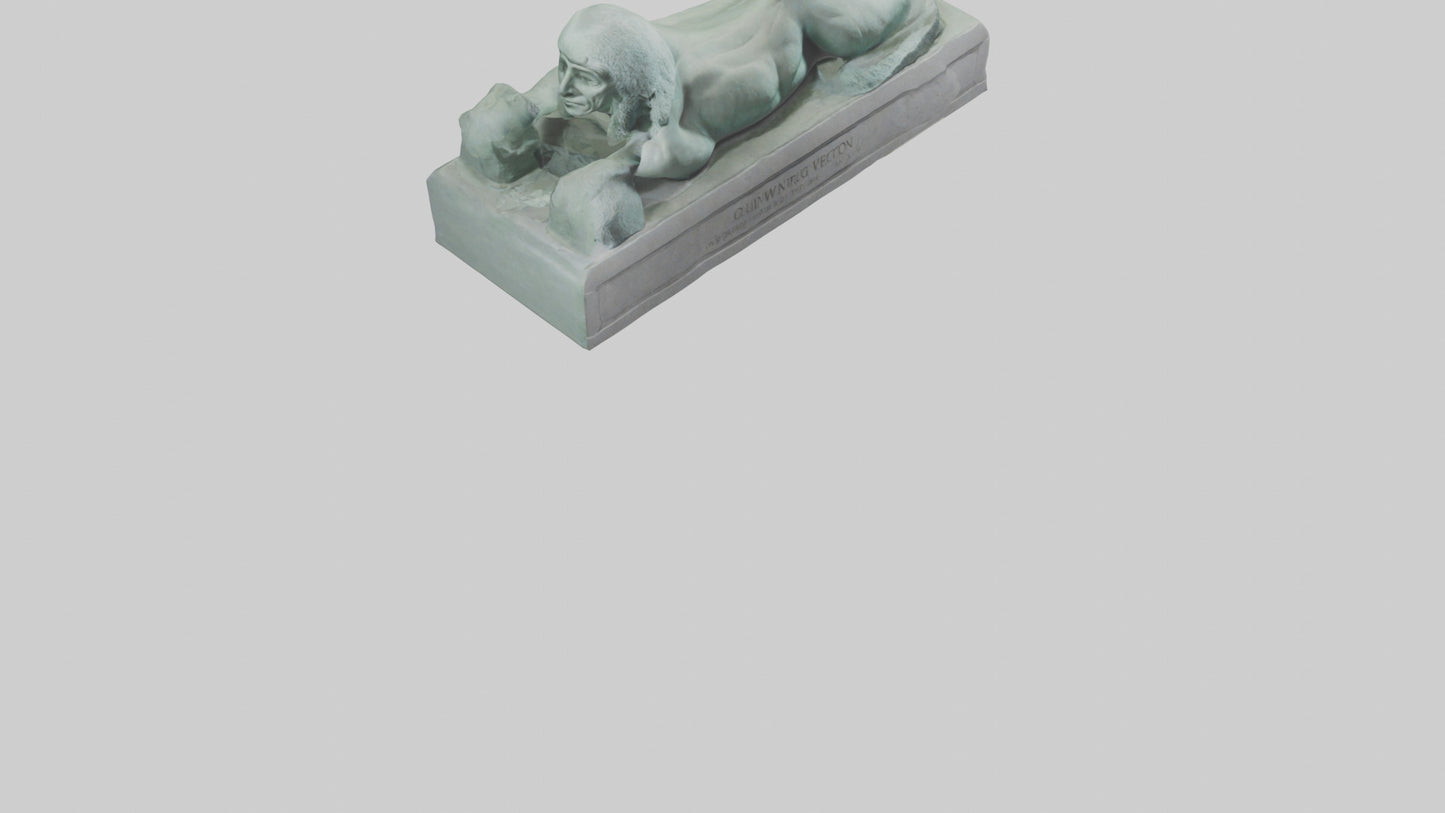 3D model Geb statue model VR / AR / low-poly