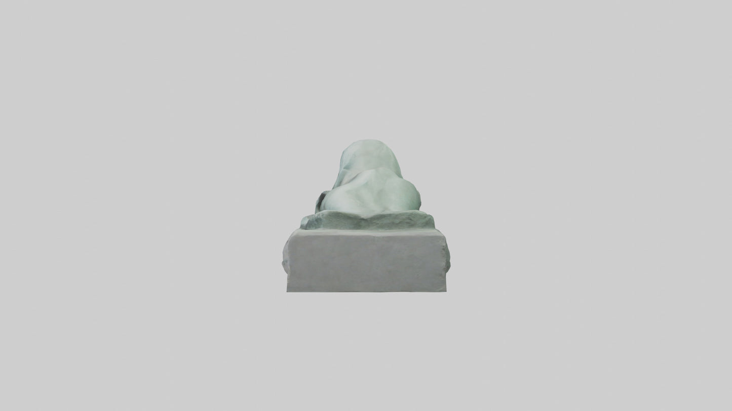 3D model Geb statue model VR / AR / low-poly