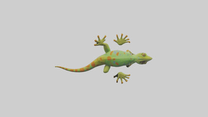 3D model Gecko climbing wall model VR / AR / low-poly