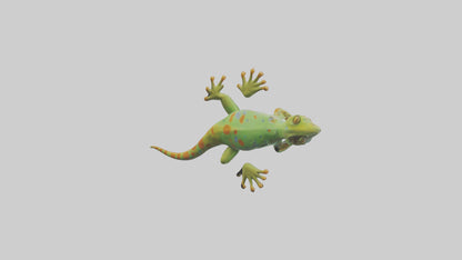 3D model Gecko climbing wall model VR / AR / low-poly