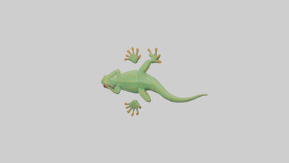3D model Gecko climbing wall model VR / AR / low-poly
