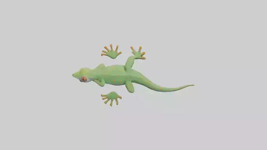 3D model Gecko climbing wall model VR / AR / low-poly