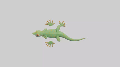 3D model Gecko climbing wall model VR / AR / low-poly