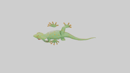 3D model Gecko climbing wall model VR / AR / low-poly
