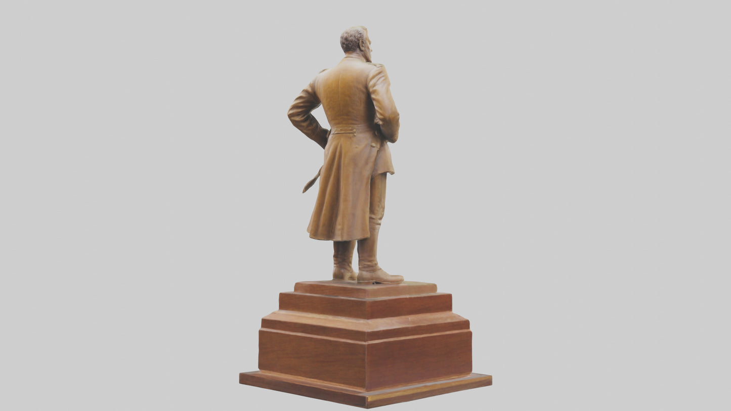 3D model General Sherman statue model VR / AR / low-poly