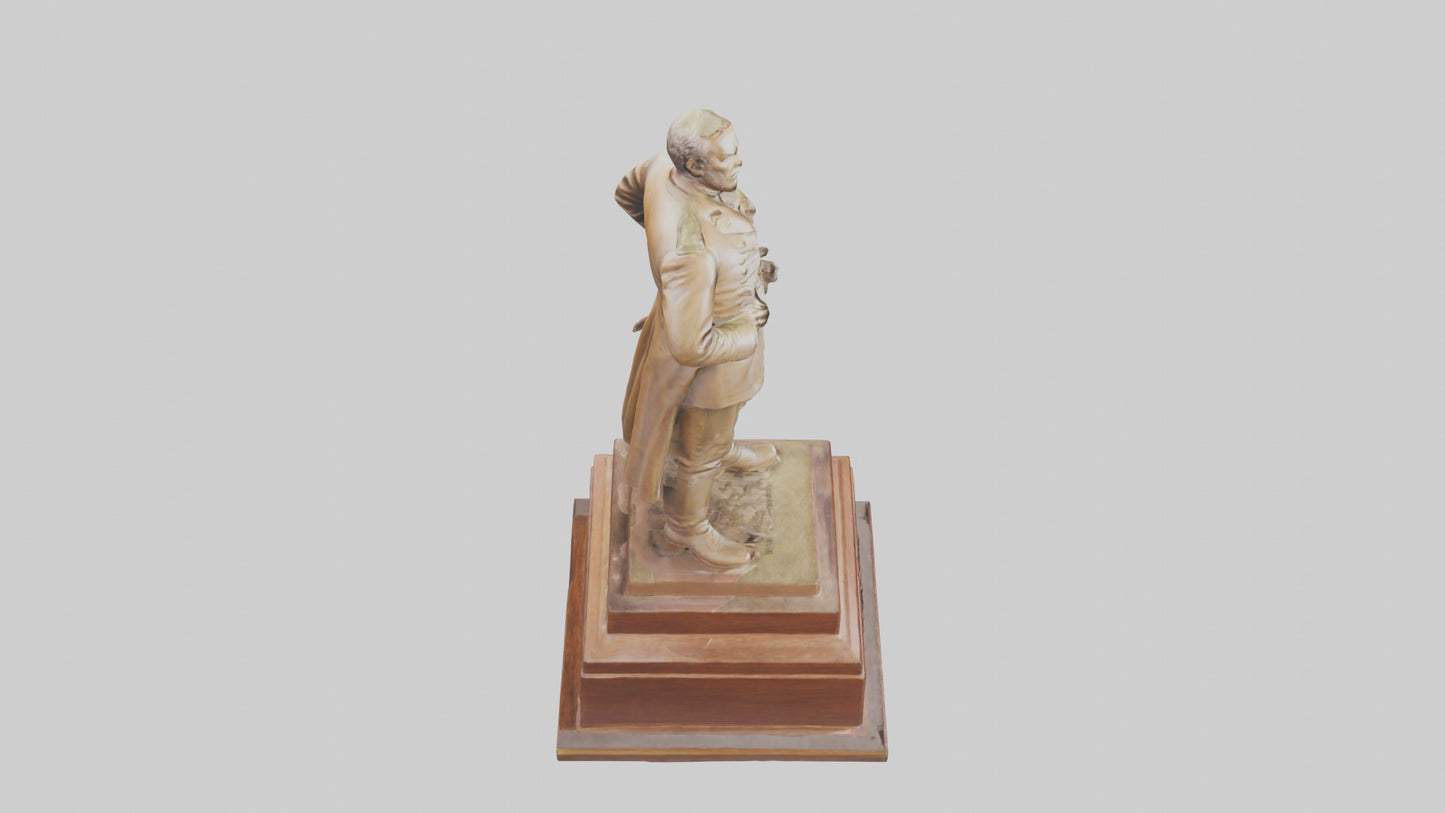 3D model General Sherman statue model VR / AR / low-poly