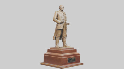 3D model General Sherman statue model VR / AR / low-poly